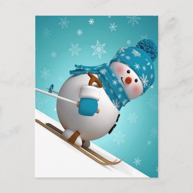 Cute Snowman Postcard (Front)
