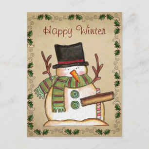 Cute Snowman Postcard