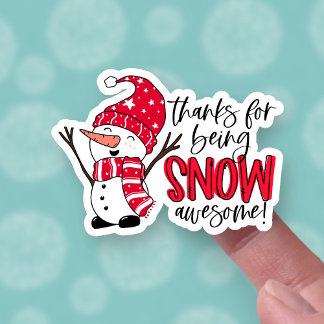Cute Snowman Pun Thanks for Being Awesome Winter