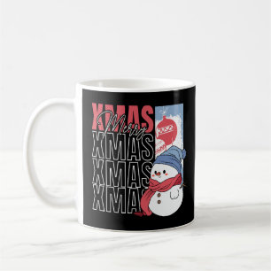 Cute Snowman Retro Christmas Coffee Mug