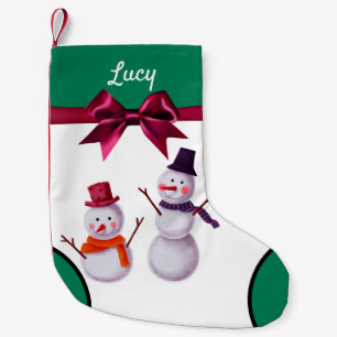 Cute snowman  small Christmas stocking