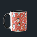 Cute Snowman Snowflake Seamless Pattern Christmas Mug<br><div class="desc">Cute Snowman Snowflake Seamless Pattern Christmas Mug.
Seamless winter Christmas pattern with cute snowmen and snowflakes.</div>