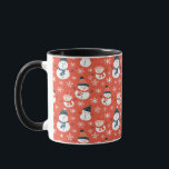 Cute Snowman Snowflake Seamless Pattern Christmas Mug<br><div class="desc">Cute Snowman Snowflake Seamless Pattern Christmas Mug.
Seamless winter Christmas pattern with cute snowmen and snowflakes.</div>