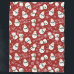 Cute Snowman Snowflake Whimsical Christmas Cozy Fleece Blanket<br><div class="desc">Two cute snowman are featured on this whimsical Christmas fleece blanket. One adorable snowman has on his Santa hat while the other is snug in his woodsman hat. White snowflakes and snow complete the holiday pattern.</div>