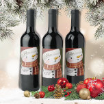 Cute Snowman Snowflakes Merry Christmas Wine Label<br><div class="desc">Wish your friends and family a lovely and joyful Merry Christmas and a Happy New Year with this cute Snowman Christmas wine bottle label. Simply customize it with your name or custom text.</div>