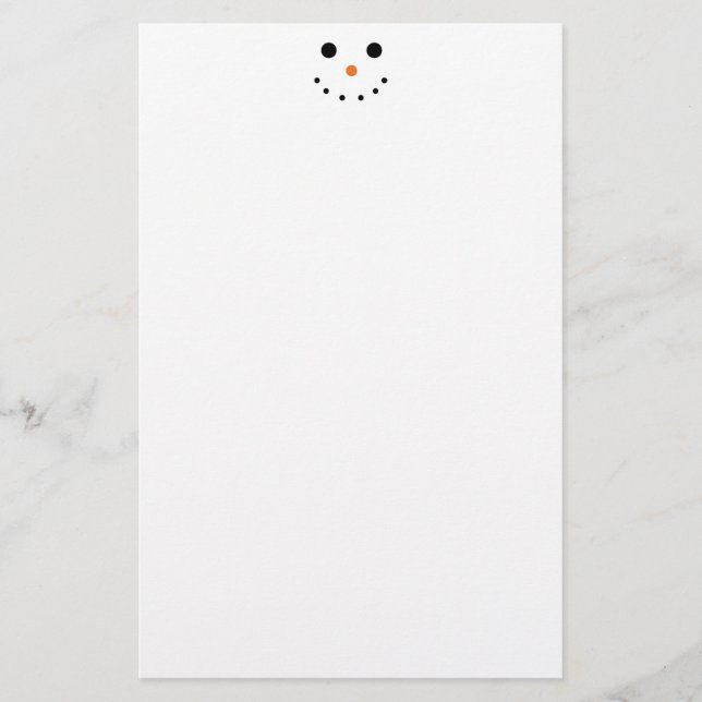 Cute Snowman Stationery (Front)
