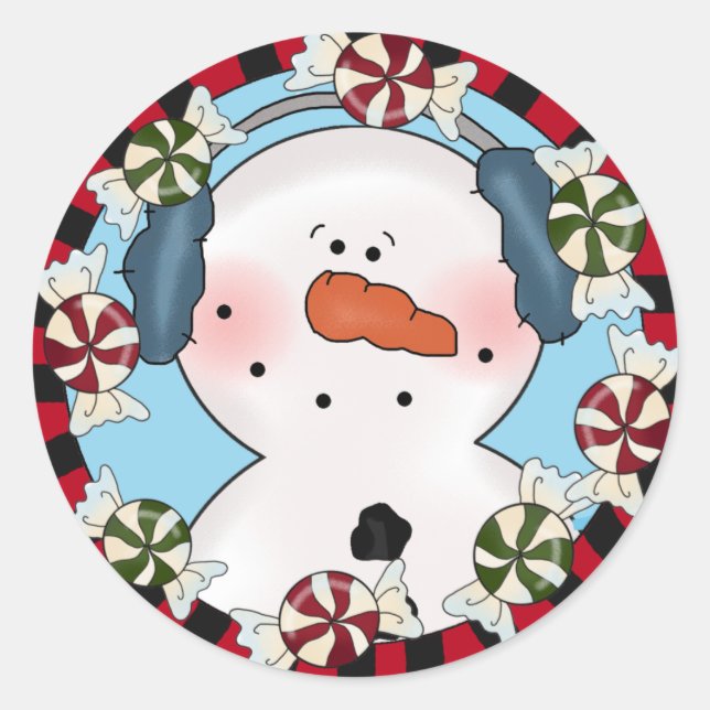 Cute Snowman Stickers (Front)
