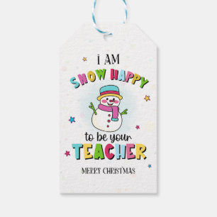Cute Snowman Teacher Christmas Tags to students