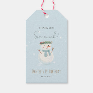 Cute Snowman Thank You Snow Much Gift Tags
