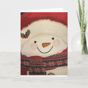 **CUTE SNOWMAN** TO "FAMILY AND FRIENDS" HOLIDAY CARD