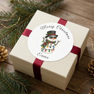 Cute Snowman Toddler Playgroup Favour Tag