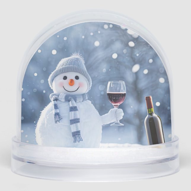 Cute Snowman Wine Christmas Holiday (Avant)