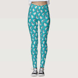 Cute Snowman with Beanie Illustration Leggings