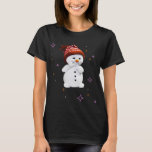 Cute Snowman with snowflakes gift for Christmas T-Shirt<br><div class="desc">Cute Snowman with snowflakes gift for Christmas</div>