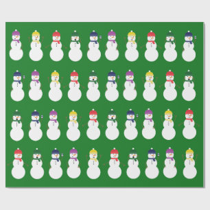 Cute Snowmen Wrapping Paper
