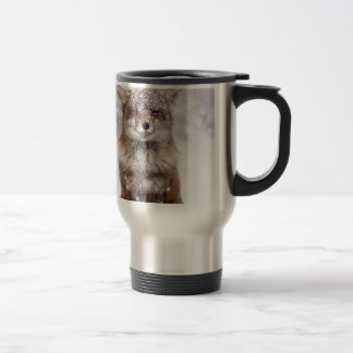 Cute Snowy Fox! Travel Mug