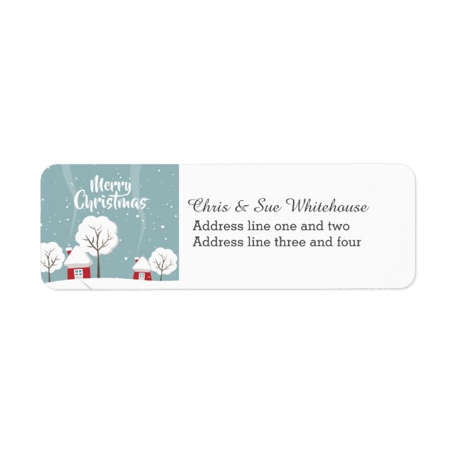 Cute Snowy Houses and Trees Christmas (Front)