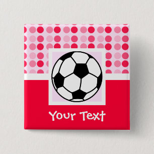 Cute Soccer Ball 2 Inch Square Button
