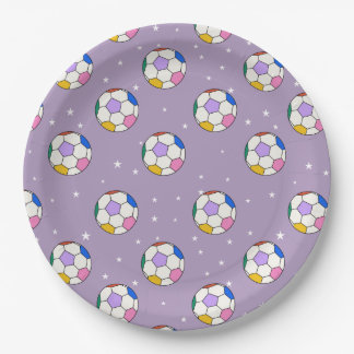 Cute Soccer Ball Birthday Party Plates