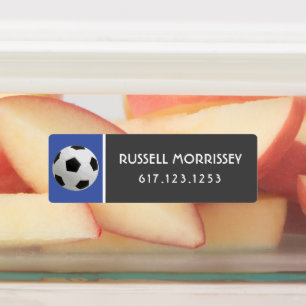 Cute Soccer Ball Kids Name Number Colourful