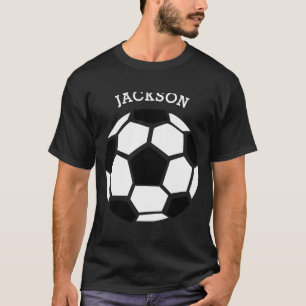 Cute Soccer Ball Personalized Kids Sports T Shirt 