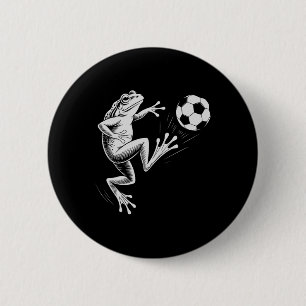 Cute Soccer Frog Ll Score Mama Coach Kids  2 Inch Round Button
