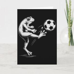 Cute Soccer Frog Play Game Goal Kids Mom Card