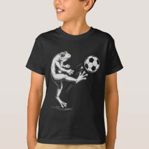 Cute Soccer Frog Play Game Goal Kids Mom T-Shirt