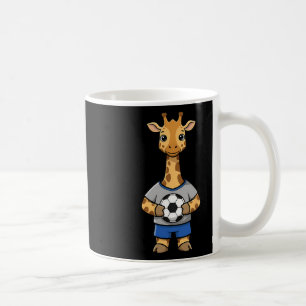Cute Soccer Giraffe Footbyll Player Animal Sports Coffee Mug