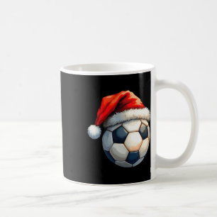 Cute Soccer Ll Christmas Santa Hat Funny Holiday D Coffee Mug