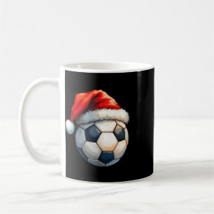 Cute Soccer Ll Christmas Santa Hat Funny Holiday D Coffee Mug