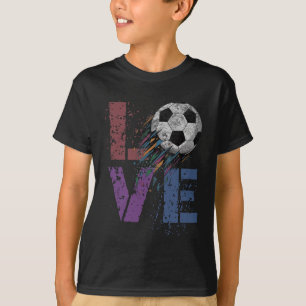Cute Soccer Love Valentine Game Day Mama Goal Kids T-Shirt