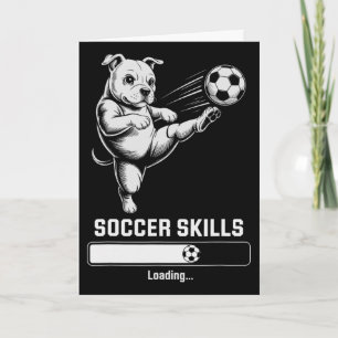 Cute Soccer Pug Skills Loading Dog Score Cleats My Card