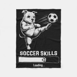 Cute Soccer Pug Skills Loading Dog Score Cleats My Fleece Blanket