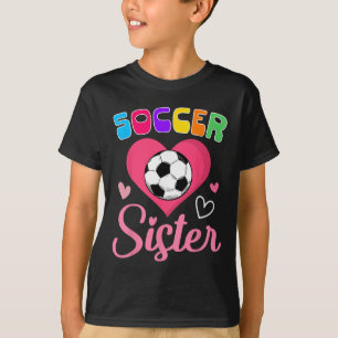 Cute Soccer Sister Heart T-Shirt