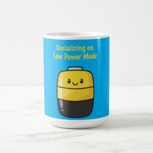 Cute Social Battery "Socializing on Low Power Mode Magic Mug
