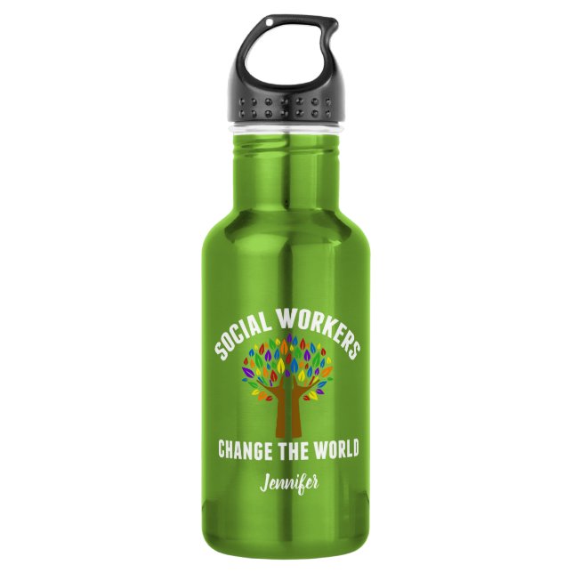 Cute Social Work Quote 532 Ml Water Bottle (Front)