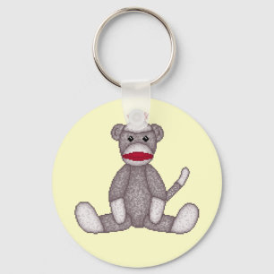 Cute Sock Monkey Key Chain
