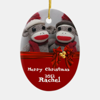 CUTE Sock Monkey Ornament BFF