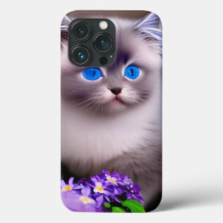 Cute Soft Blue Eyed Himalayan Kitten iPhone 13 Pro Case
