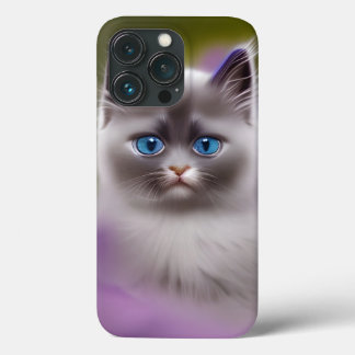 Cute Soft Blue Eyed Himalayan Kitten iPhone 13 Pro Case