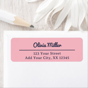 Cute Soft Pink Trendy Address Label