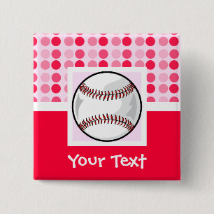 Cute Softball 2 Inch Square Button