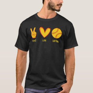 Cute Softball Design For Women Girls Softball Play T-Shirt