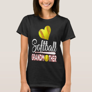 Cute Softball Grandmother Baseball  Women Mother's T-Shirt