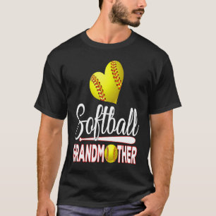 Cute Softball Grandmother Baseball Women Mother's T-Shirt