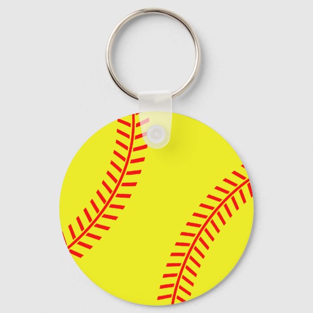Cute softball keychain (Front)