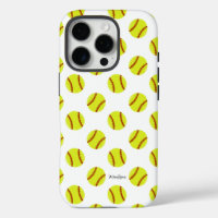Cute Softball Pattern Personalized Name