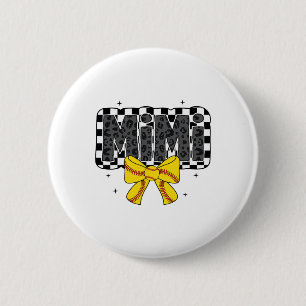 Cute Softll Mimi Llpark Coquette Bow Grandma Mothe 2 Inch Round Button