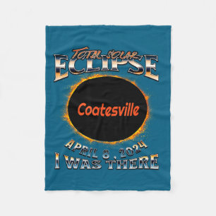 Cute Solar Eclipse Coatesville Indiana There Fleece Blanket